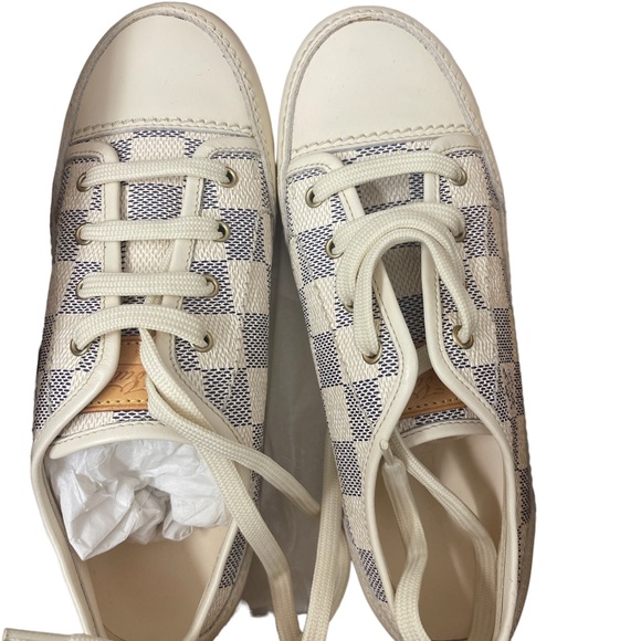 The Capucine Louis Vuitton Damier Azur CHILDREN's  Sneakers.  Size EU 31 US 13 - Picture 11 of 14